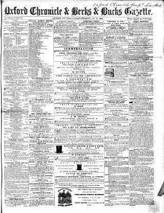 cover page of Oxford Chronicle and Reading Gazette published on June 13, 1863