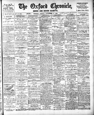 cover page of Oxford Chronicle and Reading Gazette published on November 2, 1906