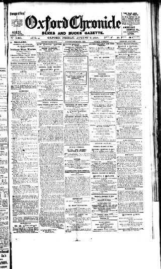 cover page of Oxford Chronicle and Reading Gazette published on August 2, 1918
