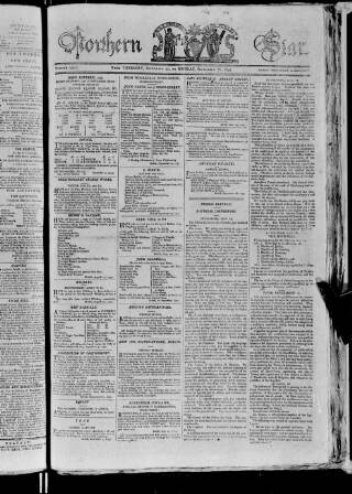 cover page of Northern Star 1792 published on September 28, 1795