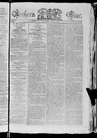 cover page of Northern Star 1792 published on April 14, 1796