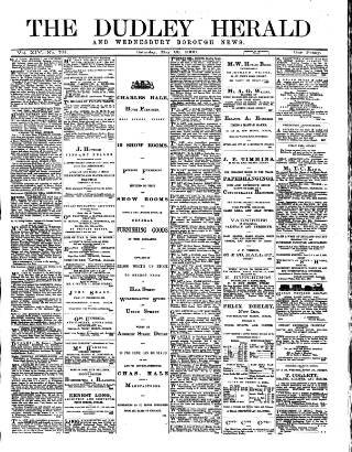 cover page of Dudley Herald published on May 22, 1880