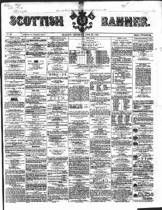 cover page of Scottish Banner published on June 30, 1860