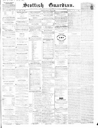 cover page of Scottish Guardian (Glasgow) published on May 22, 1855