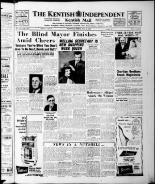 cover page of Kentish Independent published on May 22, 1959
