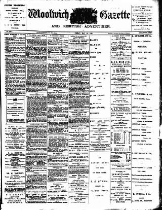 cover page of Woolwich Gazette published on May 22, 1896