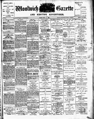 cover page of Woolwich Gazette published on May 22, 1903