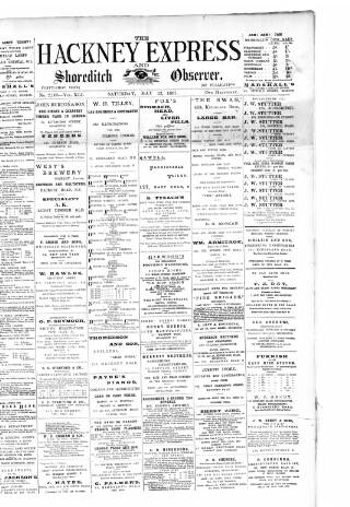 cover page of Shoreditch Observer published on May 22, 1897