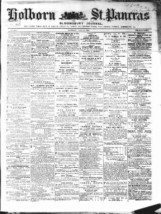 cover page of Holborn Journal published on June 13, 1868