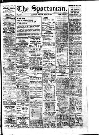cover page of The Sportsman published on May 22, 1914