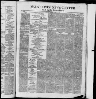 cover page of Saunders's News-Letter published on April 1, 1875