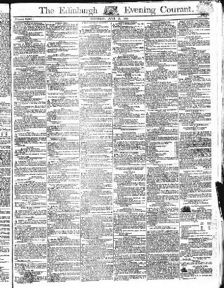 cover page of Edinburgh Evening Courant published on June 13, 1829