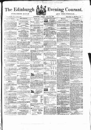 cover page of Edinburgh Evening Courant published on May 22, 1866