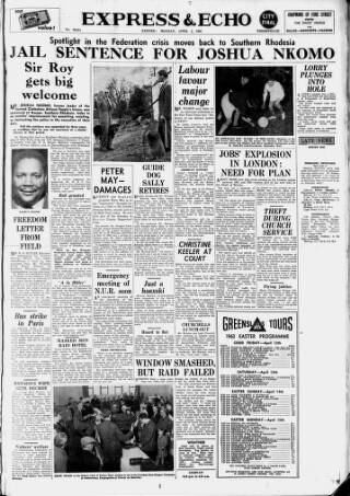 cover page of Express and Echo published on April 1, 1963