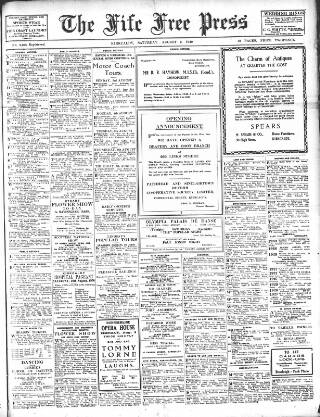 cover page of Fife Free Press published on August 2, 1930