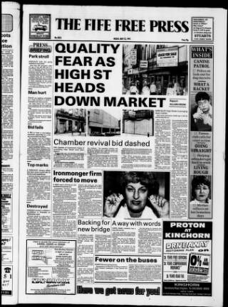 cover page of Fife Free Press published on May 22, 1992