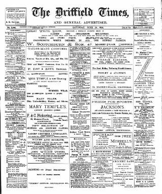 cover page of Driffield Times published on June 13, 1914