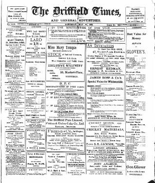 cover page of Driffield Times published on May 22, 1920
