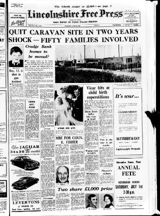 cover page of Lincolnshire Free Press published on June 13, 1967