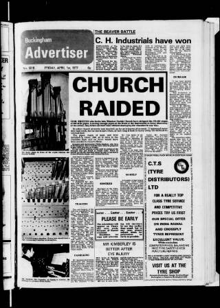 cover page of Buckingham Advertiser and Free Press published on April 1, 1977