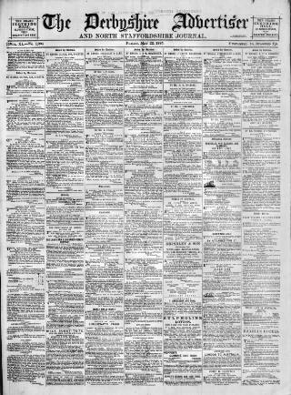 cover page of Derbyshire Advertiser and Journal published on May 22, 1885