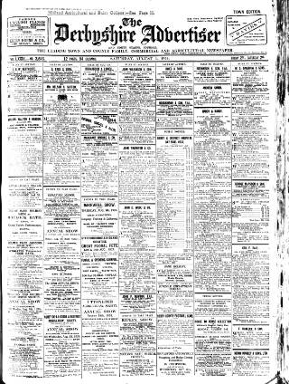 cover page of Derbyshire Advertiser and Journal published on August 2, 1924