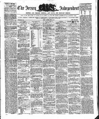 cover page of Jersey Independent and Daily Telegraph published on June 13, 1857