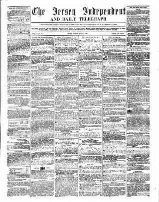 cover page of Jersey Independent and Daily Telegraph published on April 1, 1859