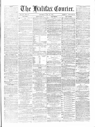 cover page of Halifax Courier published on June 13, 1868