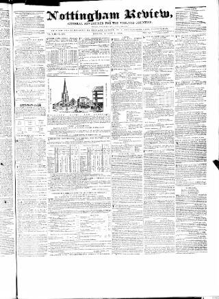 cover page of Nottingham Review published on August 2, 1850