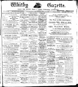 cover page of Whitby Gazette published on May 22, 1914
