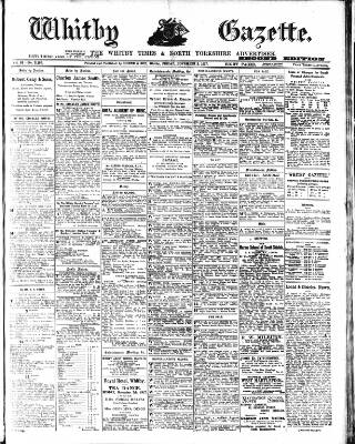 cover page of Whitby Gazette published on November 2, 1917