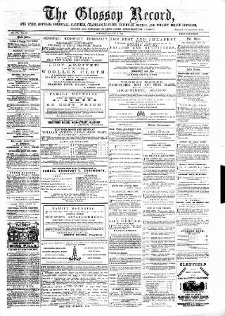 cover page of Glossop Record published on August 2, 1862