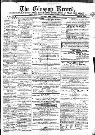 cover page of Glossop Record published on April 1, 1865