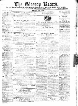 cover page of Glossop Record published on June 13, 1868