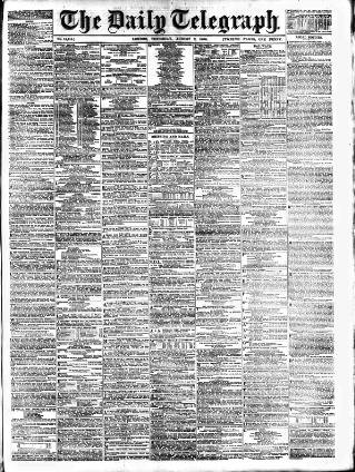 cover page of Daily Telegraph & Courier (London) published on August 2, 1900