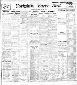 cover page of Yorkshire Early Bird published on May 28, 1910