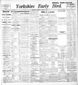 cover page of Yorkshire Early Bird published on August 2, 1910