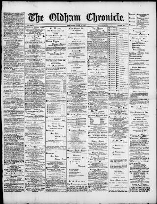 cover page of Oldham Chronicle published on June 12, 1897