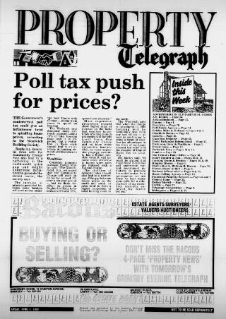cover page of Grimsby Daily Telegraph published on April 1, 1988