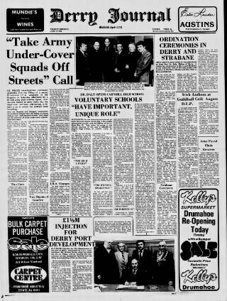 cover page of Derry Journal published on June 13, 1978