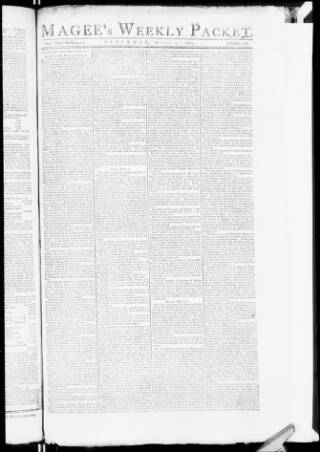 cover page of Magee's Weekly Packet published on April 1, 1780