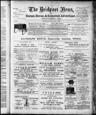 cover page of Bridport News published on April 1, 1904