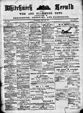 cover page of Whitchurch Herald published on May 22, 1897