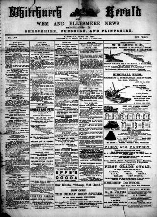 cover page of Whitchurch Herald published on June 26, 1897