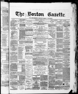 cover page of Boston Gazette published on June 13, 1874