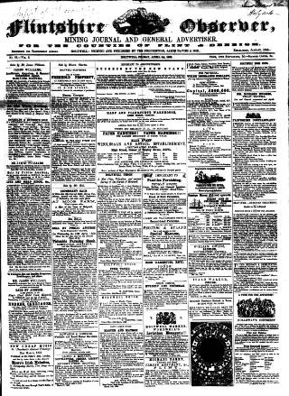 cover page of Flintshire Observer published on April 1, 1859