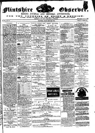 cover page of Flintshire Observer published on May 22, 1874