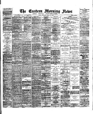 cover page of Eastern Morning News published on June 13, 1892