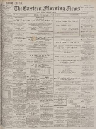 cover page of Eastern Morning News published on April 1, 1897